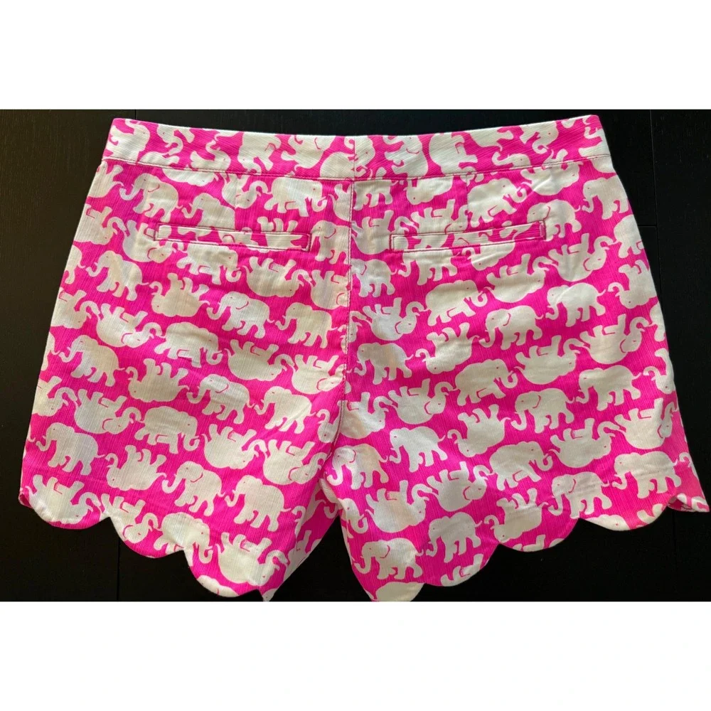 Lilly Pulitzer Buttercup Short Womens‎ 6 Elephant Tusk-in Sun Pink Scalloped Hem